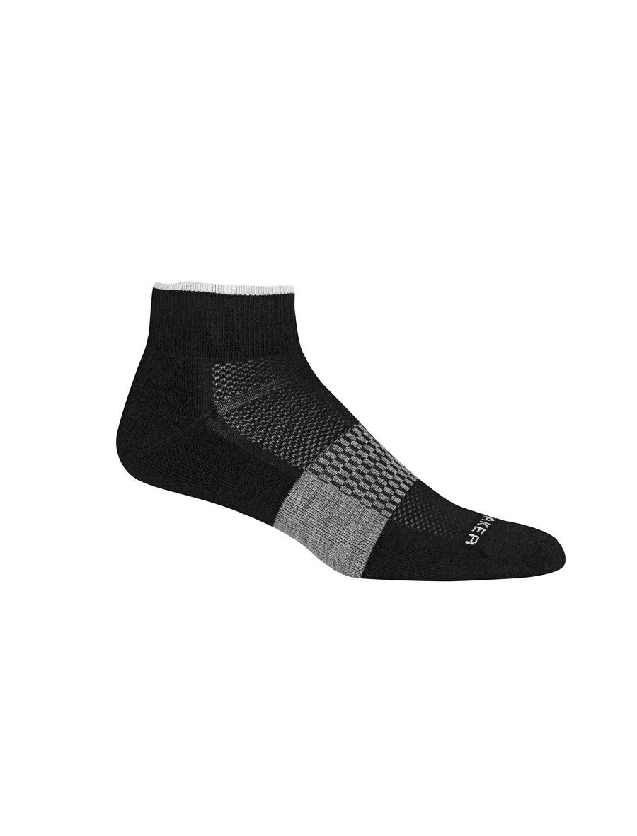 Men\'s Icebreaker Merino Multisport Light Mini Socks Black / Snow | CA 1916GSOL